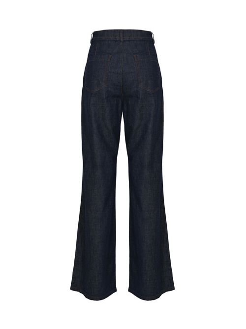 Pantalone flare in cotone chambray Alpha Studio | AD-6523Q9000